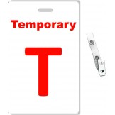 Custom Printed PVC Temporary Badges + Strap Clips - 10 pack